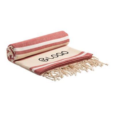 Serviette de plage bicolore en coton bio Rukya
