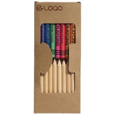 Kit crayons et crayons gras en carton Luckys