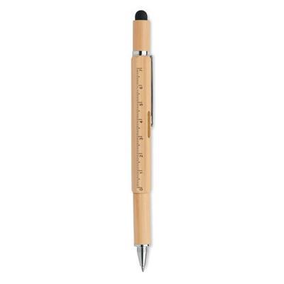 Stylo niveau à bulle multifonction en bambou Tolba