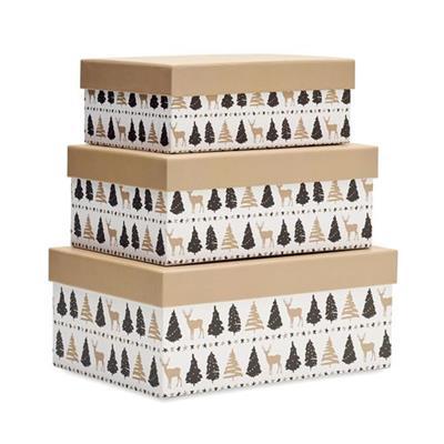 Set de 3 boîtes pour cadeaux de noël Supyza