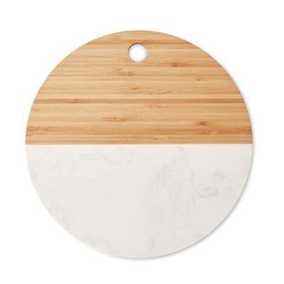Planche bimatière circulaire marbre bambou Hanchue