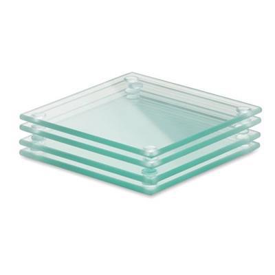 Set de 4 sous-verres en verre recyclé Mosyca