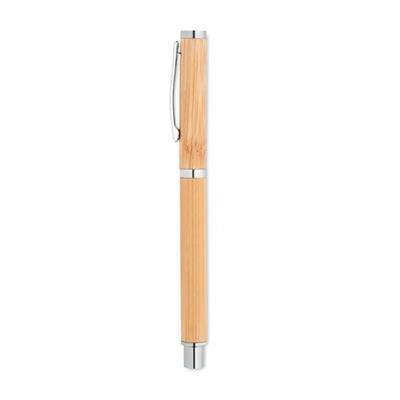 Stylo à encre gel en bambou avec capuchon Cyaro