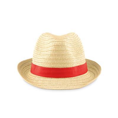 Chapeau de paille avec bande colorée Mikos