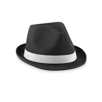 Chapeau polyester coloré avec bande blanche Sahane