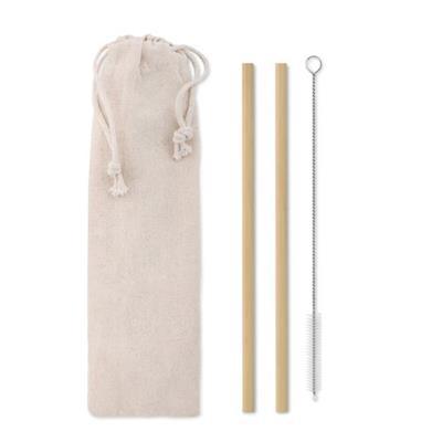 Paille en bambou réutilisable avec brosse Riviera
