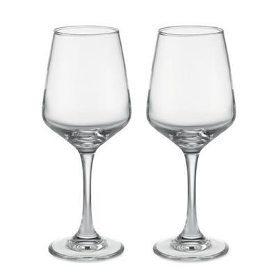Ensemble de 2 verres à vin en verre Chares
