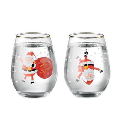 Set de 2 verres de noël en verre Noyra