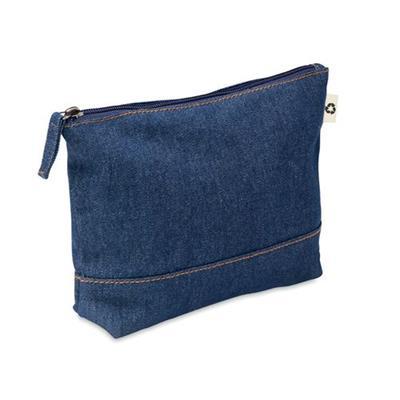 Trousse large en coton denim recyclé Staky