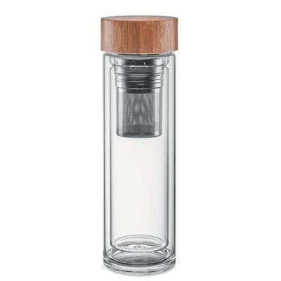 Gourde double paroi en verre borosilicate Bahye