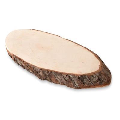 Planche en bois ovale avec écorce Runder