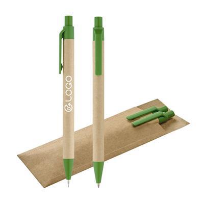 Set stylo à bille porte-mine tawa