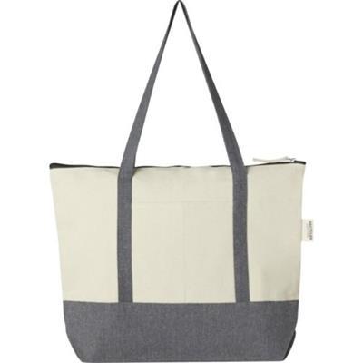 Sac shopping à fermeture éclair en coton Vozera