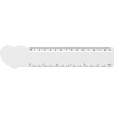 Règle 15 cm avec cœur en plastique recyclé Juena