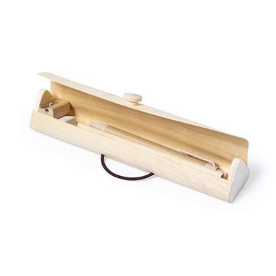 Trousse de papeterie en bois robuste Palimo