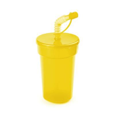 Gobelet de 400 ml avec paille en plastique Frazye