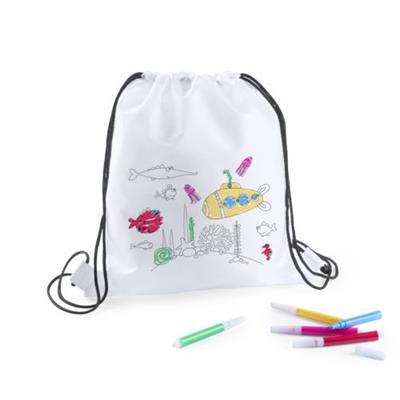 Sac à dos à coloriage avec feutres Bacory