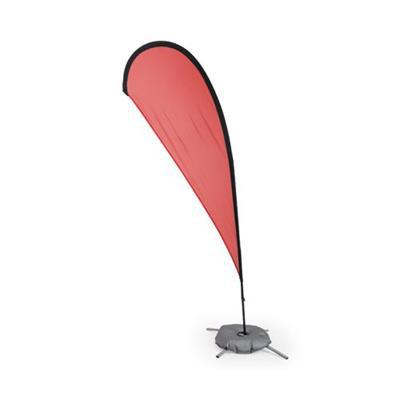 Support avec drapeau coloré en polyester Quartho