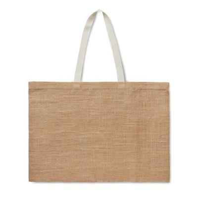 Sac shopping classique en jute pelliculée Zecha