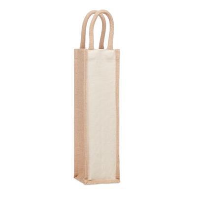 Sac en jute pour une bouteille de vin Kolora