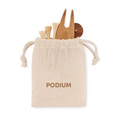Set d'accessoires de golf en bambou Dormman