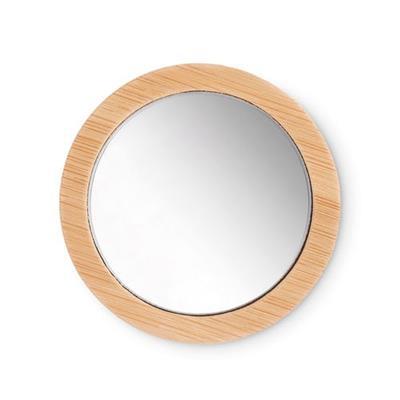 Miroir de poche en bambou arrondi Malya