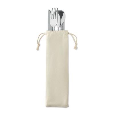 Couverts en acier inoxydable avec pochette Cuset
