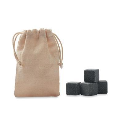 Cube en pierre dans pochette Fukasa