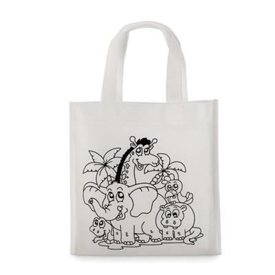 Mini sac shopping à colorier en plastique PP Morka