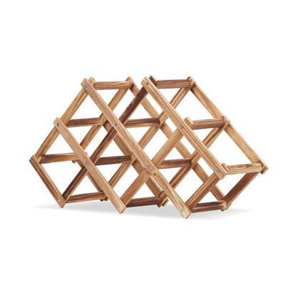 Porte-bouteilles en bois de pin Efagena