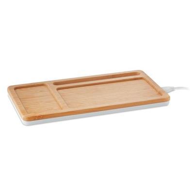 Bloc de chargement sans fil en bambou Kroabe