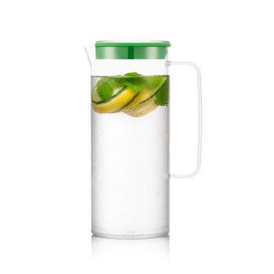 Pichet 1,2 L en plastique couvercle coloré Crafto