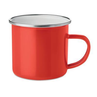 Tasse en métal émaillé vintage Platado