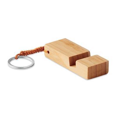 Porte-clés et support smartphone en bambou Prineu
