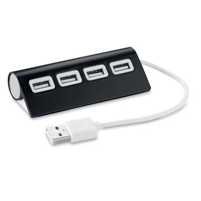 Duplicateur USB 4 ports en aluminium Hubble