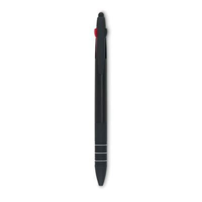 Stylo bille stylet 3 couleurs en ABS Mulen