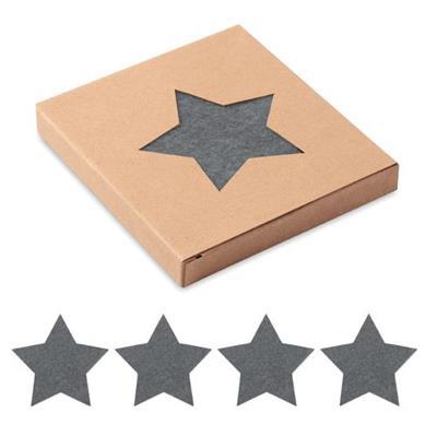 Sous verres en feutre RPET Stars