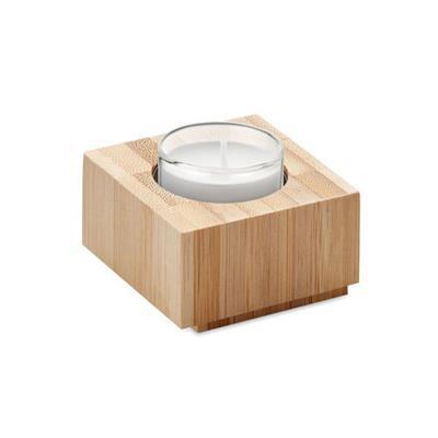 Porte-bougie en bambou Lux
