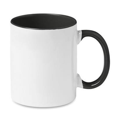 Mug en céramique coloré extérieur en blanc Colly