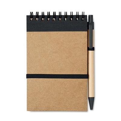 Carnet de notes A6 écologique avec stylo Sonar