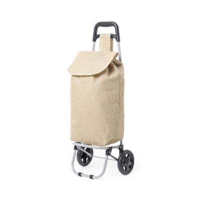 Caddie avec sac de course en jute Benorax