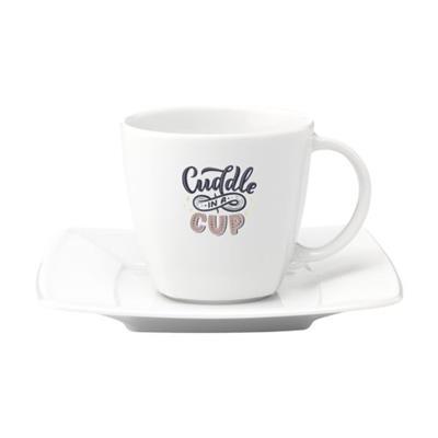 Tasse & sous-tasse en porcelaine Serena
