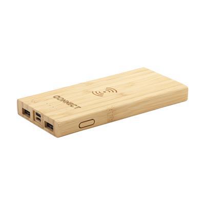 Batterie externe sans fil en bambou 8000 mAh Pix