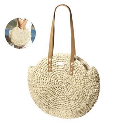 Sac écologique forme ronde en raphia Mandy