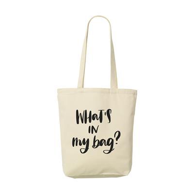 Sac shopping longue anse tissé en toile Bazar
