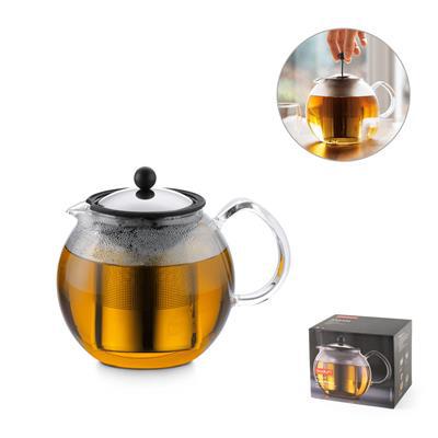 Bouilloire 1L en verre couvercle en acier Massa