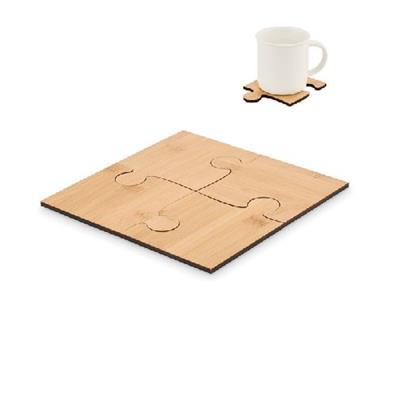 Jeu de 4 sous-verres en forme de puzzle Puzzo