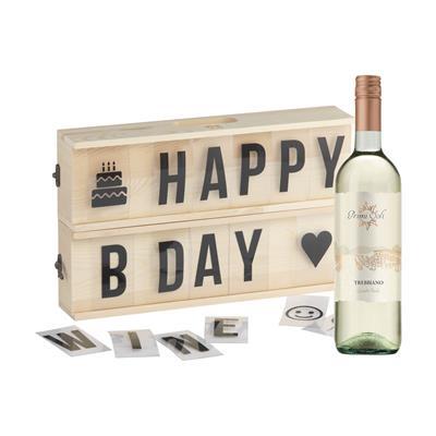 Coffret-cadeau à vin et boîte à caractères Sign