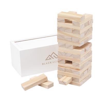 Boîte de bloc de jeu d'empilement en bois Lagor