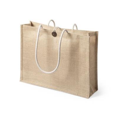 Sac en jute laminé avec bouton de fermeture Triex